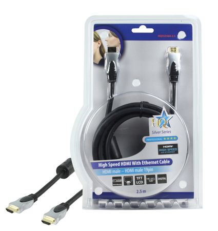 HQ HDMI-kabel 2.5 meter i gruppen Hemmaljud / Kablar / HDMI hos BRL (176HQSS556025)