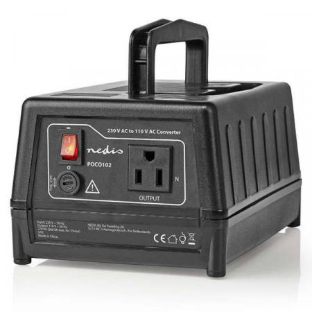 Strömomvandlare 230V-110V, upp till 300W i gruppen Hemmaljud / Tillbehör / Subwoofertillbehör hos BRL (176POCO102)