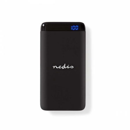 Nedis powerbank 10 000 mAh, USB-A & USB-C 3.0 utgång i gruppen Hemmaljud / Tillbehör / Powerbanks hos BRL (176UPBK10010BK)