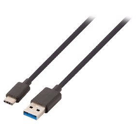 Valueline USB 3.0-Kabel USB-C Hane - A-hane 1.00 m Svart i gruppen Hemmaljud / Kablar / Diverse kablar & Adaptrar hos BRL Electronics (176VLCP61600B10)