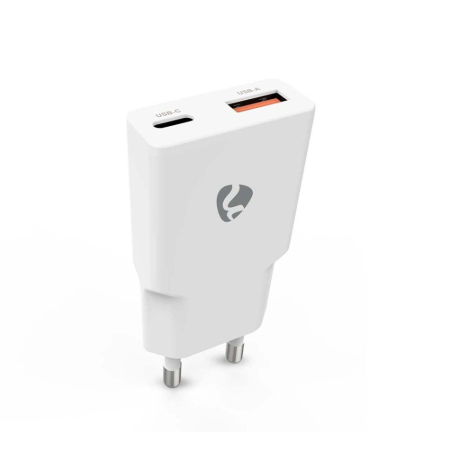 Nedis WCH-A20 GaN-väggladdare 20 Watt, vit i gruppen Billjud / Smartphone i bil / Tillbehör för mobilen hos BRL (176WCHA20WH)