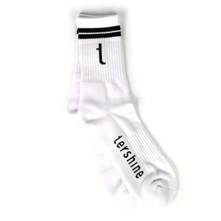 Tershine Strumpor - Logo, vit storlek 43-45
