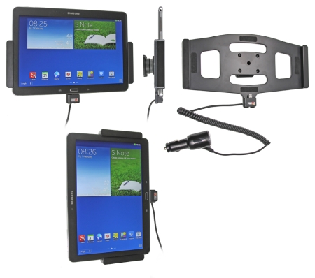 Brodit Aktiv hållare med cigg-kontakt, Samsung Galaxy Note 10.1 (2014 Edition) SM-P6000/SM-P6050 i gruppen Billjud / Smartphone i bil / Mobilhållare hos BRL (240512598)