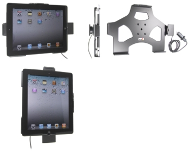 Brodit Aktiv hållare med USB-kabel och cigg-adapter, Apple iPad 2 (A1395, A1396, A1397)/3rd Gen (A1416, A1430, A1403) i gruppen Billjud / Smartphone i bil / Mobilhållare hos BRL (240521244)