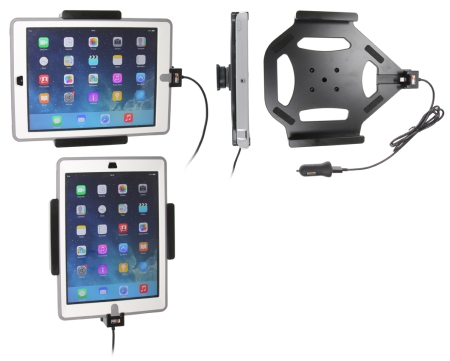 Brodit Aktiv hållare med USB-kabel och cigg-adapter, Apple iPad 5th Gen (A1822, A1823)/9.7 6th Gen (A1893, A1954)/9.7 New/Air (A1474, A1475, A1476) i gruppen Billjud / Smartphone i bil / Mobilhållare hos BRL (240521600)
