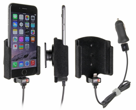 Brodit Aktiv hållare med USB-kabel och cigg-adapter, Apple iPhone 6/6S/7 i gruppen Billjud / Smartphone i bil / Mobilhållare hos BRL (240521660)