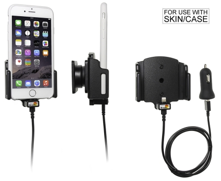 Brodit Aktiv hållare med USB-kabel och cigg-adapter, Apple iPhone 6/6S/7/8/SE 2nd Gen 2020/X/Xs i gruppen Billjud / Smartphone i bil / Mobilhållare hos BRL (240521666)