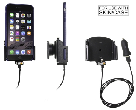 Brodit Aktiv hållare med USB-kabel och cigg-adapter, Apple iPhone 11/11 Pro/6 Plus/6S Plus/7 Plus/8 Plus/X/XR/Xs/Xs Max i gruppen Billjud / Smartphone i bil / Mobilhållare hos BRL (240521667)
