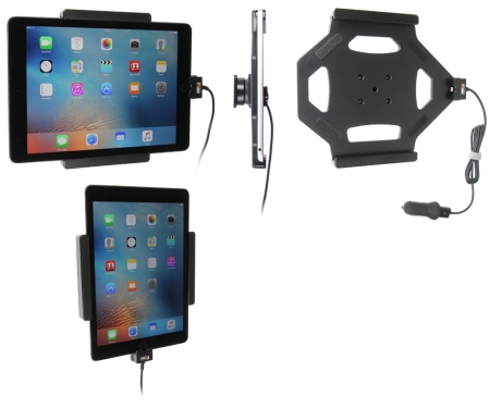 Brodit Aktiv hållare med USB-kabel och cigg-adapter, Apple iPad Air 2 (A1566, A1567)/Pro 9.7 (A1673, A1674, A1675) i gruppen Billjud / Smartphone i bil / Mobilhållare hos BRL (240521684)