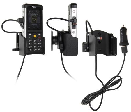 Brodit Aktiv hållare med USB-kabel och cigg-adapter, CAT B100  i gruppen Billjud / Smartphone i bil / Mobilhållare hos BRL (240521847)