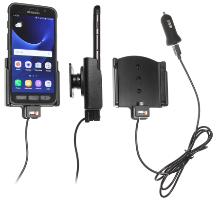 Brodit Aktiv hållare med USB-kabel och cigg-adapter, Samsung Galaxy S7 Active  i gruppen Billjud / Smartphone i bil / Mobilhållare hos BRL (240521903)