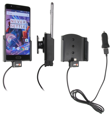 Brodit Aktiv hållare med USB-kabel och cigg-adapter, OnePlus 3/3T i gruppen Billjud / Smartphone i bil / Mobilhållare hos BRL (240521905)