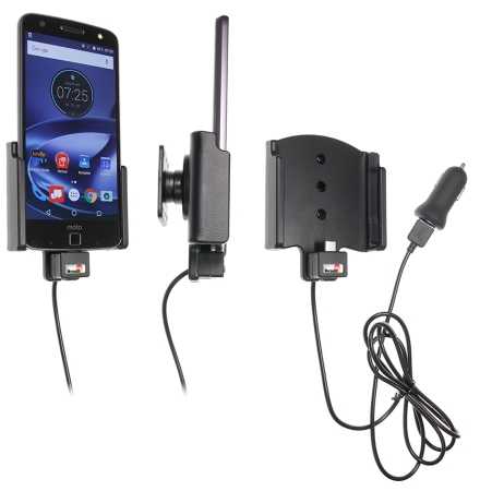 Brodit Aktiv hållare med USB-kabel och cigg-adapter, Motorola Moto Z Force Droid  i gruppen Billjud / Smartphone i bil / Mobilhållare hos BRL (240521912)