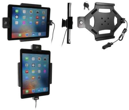Brodit Hållare med nyckel-lås, Apple iPad Air 2 (A1566, A1567)/Pro 9.7 (A1673, A1674, A1675) i gruppen Billjud / Smartphone i bil / Mobilhållare hos BRL (240535684)