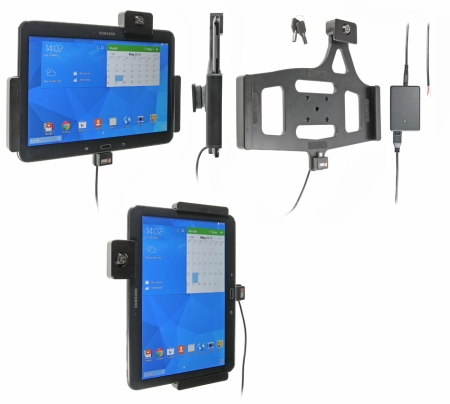Brodit Hållare med nyckel-lås, Samsung Galaxy Tab 4 10.1 SM-T530/SM-T531/SM-T535 i gruppen Billjud / Smartphone i bil / Mobilhållare hos BRL (240536632)