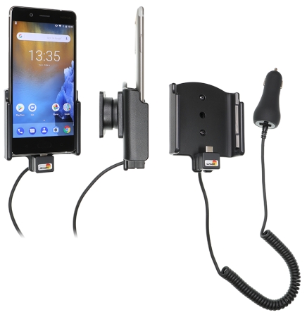 Brodit Aktiv hållare med cigg-kontakt, Nokia 8  i gruppen Billjud / Smartphone i bil / Mobilhållare hos BRL (240712030)