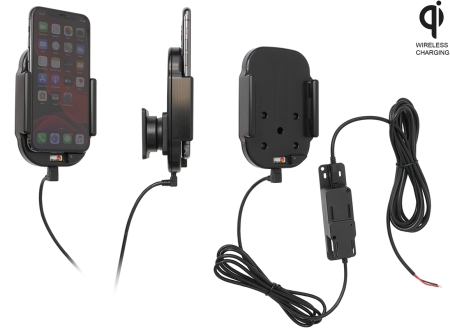 Brodit Qi trådlös aktiv hållare för fast installation, Apple iPhone 11 Pro  i gruppen Billjud / Smartphone i bil / Mobilhållare hos BRL (240719161)