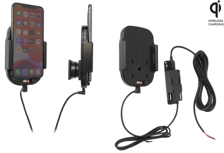Brodit Qi trådlös aktiv hållare för fast installation, Apple iPhone 11 Pro Max  i gruppen Billjud / Smartphone i bil / Mobilhållare hos BRL (240719164)