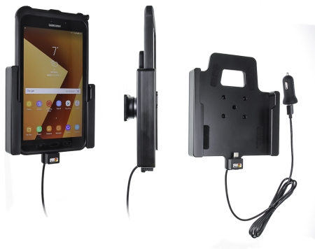 Brodit Aktiv hållare med USB-kabel och cigg-adapter, Samsung Galaxy Tab Active 2 SM-T390/SM-T395/3 SM-T570/SM-T575 i gruppen Billjud / Smartphone i bil / Mobilhållare hos BRL (240721002)