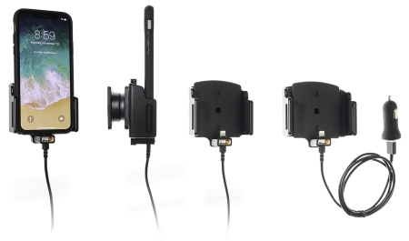 Brodit Aktiv hållare med USB-kabel och cigg-adapter, Apple iPhone 11/11 Pro/X/XR/Xs i gruppen Billjud / Smartphone i bil / Mobilhållare hos BRL (240721013)