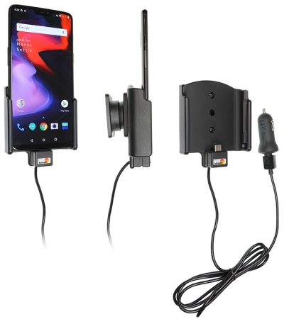 Brodit Aktiv hållare med USB-kabel och cigg-adapter, OnePlus 6/6T/7 i gruppen Billjud / Smartphone i bil / Mobilhållare hos BRL (240721059)