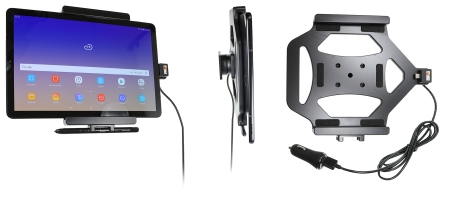 Brodit Aktiv hållare med USB-kabel och cigg-adapter, Samsung Galaxy Tab S4 10.5 SM-T830/SM-T835  i gruppen Billjud / Smartphone i bil / Mobilhållare hos BRL (240721077)