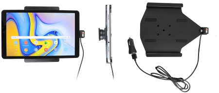Brodit Aktiv hållare med USB-kabel och cigg-adapter, Samsung Galaxy Tab A 10.5 SM-T590/SM-T595  i gruppen Billjud / Smartphone i bil / Mobilhållare hos BRL (240721079)
