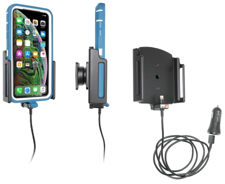 Brodit Aktiv hållare med USB-kabel och cigg-adapter, Apple iPhone 11/11 Pro/11 Pro Max/Xs Max i gruppen Billjud / Smartphone i bil / Mobilhållare hos BRL (240721084)