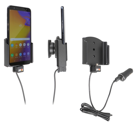 Brodit Aktiv hållare med USB-kabel och cigg-adapter, Samsung Galaxy J4+ (SM-J415)  i gruppen Billjud / Smartphone i bil / Mobilhållare hos BRL (240721086)
