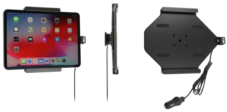 Brodit Aktiv hållare med USB-kabel och cigg-adapter, Apple iPad Air 11 (A2902, A2903, A2904)/Air 11 2025 M3 (A3266, A3267, A2370)/Air 4th Gen (A2072, A2316, A2324, A2325)/Air 5th Gen (A2588, A2589, A2591)/Pro 11 2018 (A1980, A2013, A1934, A1979)/Pro 11 20 i gruppen Billjud / Smartphone i bil / Mobilhållare hos BRL (240721094)