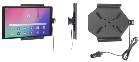 Brodit Aktiv hållare med USB-kabel och cigg-adapter, Samsung Galaxy Tab A 10.1 (2019) SM-T510/SM-T515  i gruppen Billjud / Smartphone i bil / Mobilhållare hos BRL (240721132)