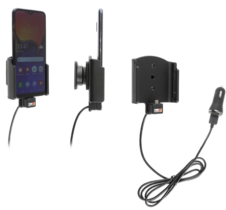 Brodit Aktiv hållare med USB-kabel och cigg-adapter, Samsung Galaxy A10 (SM-A105)  i gruppen Billjud / Smartphone i bil / Mobilhållare hos BRL (240721139)