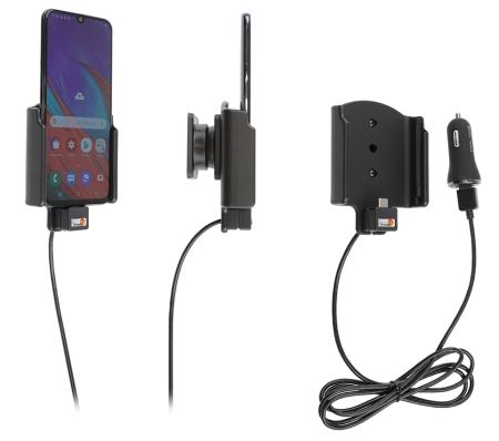 Brodit Aktiv hållare med USB-kabel och cigg-adapter, Samsung Galaxy A40 (SM-A405)  i gruppen Billjud / Smartphone i bil / Mobilhållare hos BRL (240721141)
