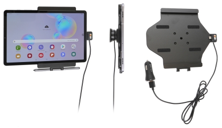 Brodit Aktiv hållare med USB-kabel och cigg-adapter, Samsung Galaxy Tab S6 10.5 SM-T860/SM-T865  i gruppen Billjud / Smartphone i bil / Mobilhållare hos BRL (240721166)
