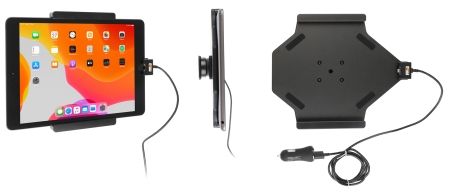 Brodit Aktiv hållare med USB-kabel och cigg-adapter, Apple iPad 10.2 7th Gen (A2197, A2198, A2200)/8th Gen (A2428, A2429, A2430, A2270)/9th Gen (A2602, A2603, A2604, A2605) i gruppen Billjud / Smartphone i bil / Mobilhållare hos BRL (240721168)