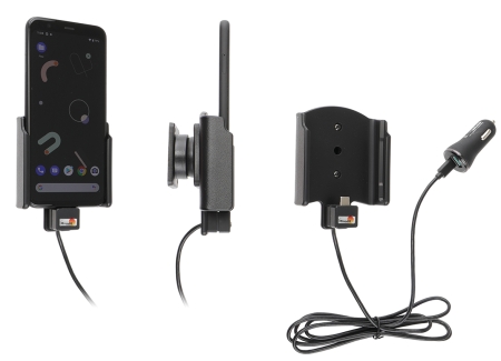 Brodit Aktiv hållare med USB-kabel och cigg-adapter, Google Pixel 4  i gruppen Billjud / Smartphone i bil / Mobilhållare hos BRL (240721176)