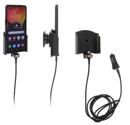 Brodit Aktiv hållare med USB-kabel och cigg-adapter, Samsung Galaxy Xcover Pro SM-G715  i gruppen Billjud / Smartphone i bil / Mobilhållare hos BRL (240721179)