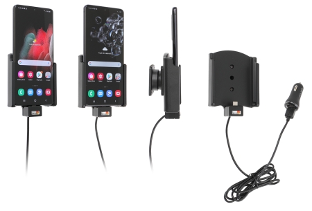 Brodit Aktiv hållare med USB-kabel och cigg-adapter, Samsung Galaxy S20 Ultra 5G (SM-G988B)/S21 Ultra 5G SM-G9988/DS i gruppen Billjud / Smartphone i bil / Mobilhållare hos BRL (240721192)