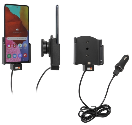 Brodit Aktiv hållare med USB-kabel och cigg-adapter, Samsung Galaxy A51 SM-A515F/DSN  i gruppen Billjud / Smartphone i bil / Mobilhållare hos BRL (240721206)