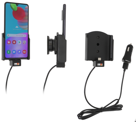 Brodit Aktiv hållare med USB-kabel och cigg-adapter, Samsung Galaxy A41 (SM-A415F)  i gruppen Billjud / Smartphone i bil / Mobilhållare hos BRL (240721220)
