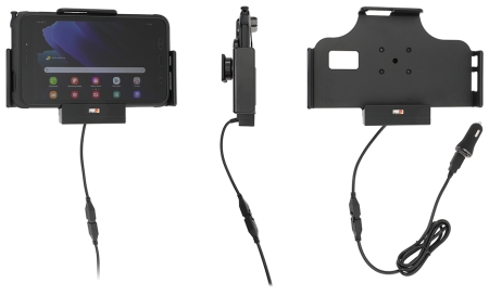 Brodit Aktiv hållare med USB-kabel och cigg-adapter, Samsung Galaxy Tab Active 2 SM-T390/SM-T395/3 SM-T570/SM-T575 i gruppen Billjud / Smartphone i bil / Mobilhållare hos BRL (240721224)