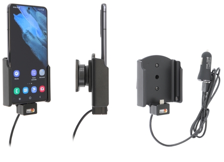 Brodit Aktiv hållare med USB-kabel och cigg-adapter, Samsung Galaxy S21 5G SM-G991B/SM-G991B/DS  i gruppen Billjud / Smartphone i bil / Mobilhållare hos BRL (240721244)