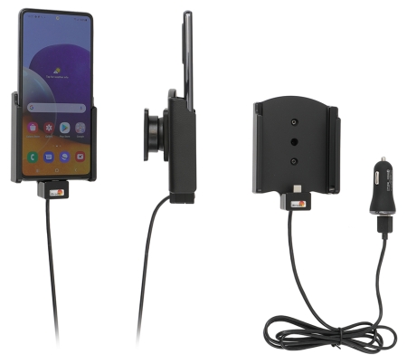 Brodit Aktiv hållare med USB-kabel och cigg-adapter, Samsung Galaxy A7