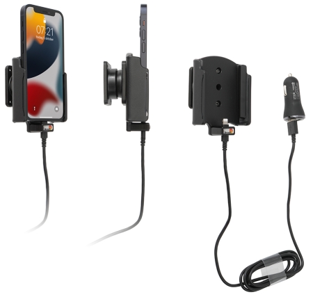 Brodit Aktiv hållare med USB-kabel och cigg-adapter, Apple iPhone 13 M