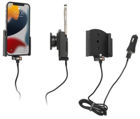 Brodit Aktiv hållare med USB-kabel och cigg-adapter, Apple iPhone 13/13 Pro/14/14 Pro i gruppen Billjud / Smartphone i bil / Mobilhållare hos BRL (240721276)