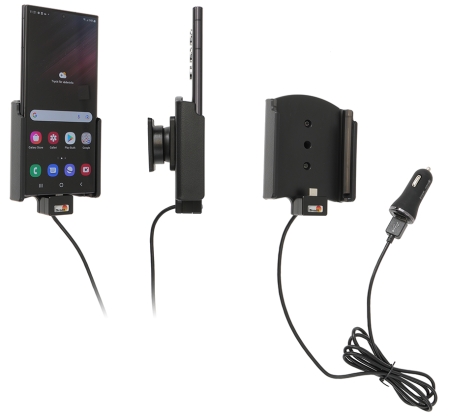 Brodit Aktiv hållare med USB-kabel och cigg-adapter, Samsung Galaxy S22 Ultra 5G (SM-S908B/SM-S908B/DS)  i gruppen Billjud / Smartphone i bil / Mobilhållare hos BRL (240721291)