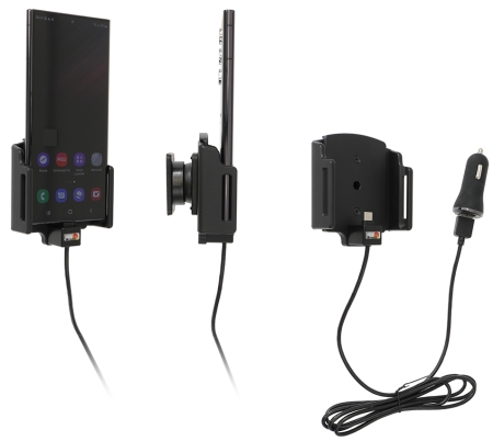 Brodit Aktiv hållare med USB-kabel och cigg-adapter, Samsung Galaxy S2