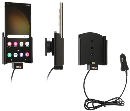 Brodit Aktiv hållare med USB-kabel och cigg-adapter, Samsung Galaxy S23 Ultra SM-S918B/DS  i gruppen Billjud / Smartphone i bil / Mobilhållare hos BRL (240721346)