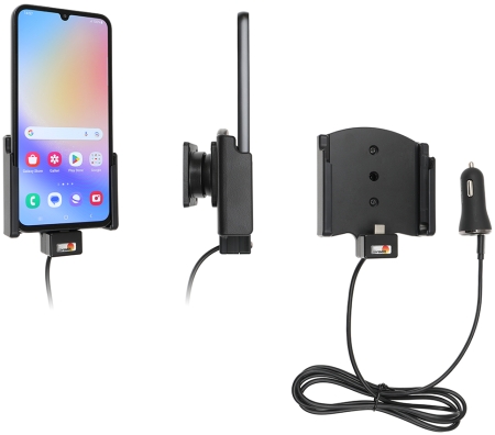 Brodit Aktiv hållare med USB-kabel och cigg-adapter, Samsung Galaxy A34 5G  i gruppen Billjud / Smartphone i bil / Mobilhållare hos BRL (240721378)