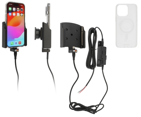 Brodit Mobilskal med Aktiv hållare för fast installation, Apple iPhone 15 Pro  i gruppen Billjud / Smartphone i bil / Mobilhållare hos BRL (240727394)